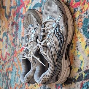 Saucony Grid Phantom 2 Women Size 11 Silver/Black/Blue